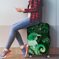 New Zealand Matariki Luggage Cover Maori Tui Bird Green Galaxy