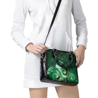 New Zealand Matariki Shoulder Handbag Maori Tui Bird Green Galaxy