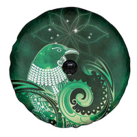 New Zealand Matariki Spare Tire Cover Maori Tui Bird Green Galaxy