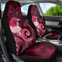 New Zealand Matariki Car Seat Cover Maori Tui Bird Magenta Galaxy