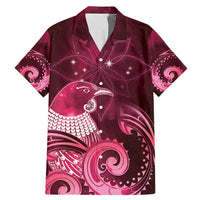 New Zealand Matariki Family Matching Mermaid Dress and Hawaiian Shirt Maori Tui Bird Magenta Galaxy