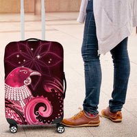New Zealand Matariki Luggage Cover Maori Tui Bird Magenta Galaxy