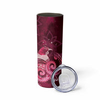 New Zealand Matariki Skinny Tumbler Maori Tui Bird Magenta Galaxy