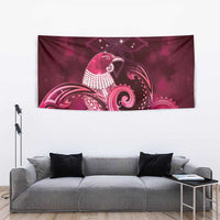 New Zealand Matariki Tapestry Maori Tui Bird Magenta Galaxy