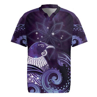 New Zealand Matariki Rugby Jersey Maori Tui Bird Purple Galaxy