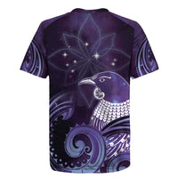 New Zealand Matariki Rugby Jersey Maori Tui Bird Purple Galaxy