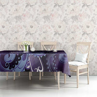 New Zealand Matariki Tablecloth Maori Tui Bird Purple Galaxy