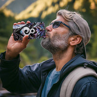 New Zealand Aotearoa 4 in 1 Can Cooler Tumbler Pikorua Single Twist Pink Paua Shell