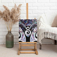 New Zealand Aotearoa Canvas Wall Art Pikorua Single Twist Pink Paua Shell