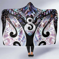 New Zealand Aotearoa Hooded Blanket Pikorua Single Twist Pink Paua Shell