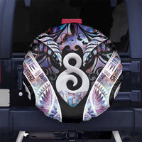 New Zealand Aotearoa Spare Tire Cover Pikorua Single Twist Pink Paua Shell