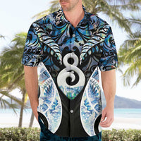 New Zealand Aotearoa Hawaiian Shirt Pikorua Single Twist Green Paua Shell
