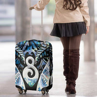 New Zealand Aotearoa Luggage Cover Pikorua Single Twist Green Paua Shell