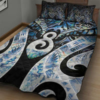 New Zealand Aotearoa Quilt Bed Set Pikorua Single Twist Green Paua Shell