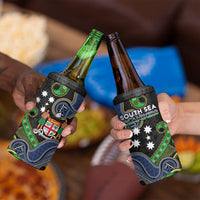 South Sea Islanders And Fiji 4 in 1 Can Cooler Tumbler Fijian Coat Of Arms And Southern Cross DT05 - Polynesian Pride