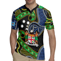 South Sea Islanders And Fiji Rugby Jersey Fijian Coat Of Arms And Southern Cross DT05 - Polynesian Pride
