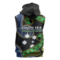 South Sea Islanders And Fiji Sleeveless Hoodie Fijian Coat Of Arms And Southern Cross DT05 - Polynesian Pride