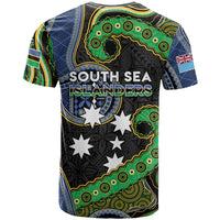 South Sea Islanders And Fiji T Shirt Fijian Coat Of Arms And Southern Cross DT05 - Polynesian Pride