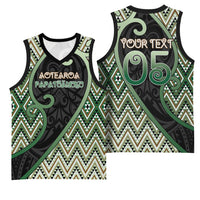 Custom Aotearoa Atua Papatuanuku Basketball Jersey Earth Mother Father Koru Patterns