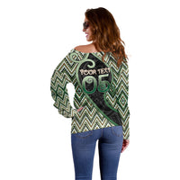 Custom Aotearoa Atua Papatuanuku Off Shoulder Sweater Earth Mother Father Koru Patterns