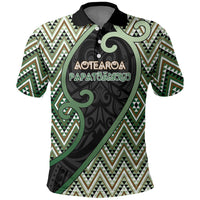 Custom Aotearoa Atua Papatuanuku Polo Shirt Earth Mother Father Koru Patterns