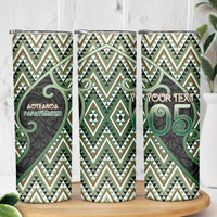 Custom Aotearoa Atua Papatuanuku Skinny Tumbler Earth Mother Father Koru Patterns
