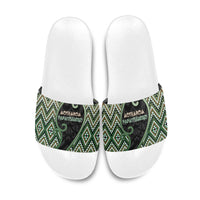 Aotearoa Atua Papatuanuku Slide Sandals Earth Mother Father Koru Patterns