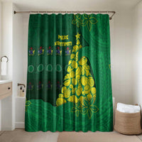 Cook Islands Christmas Bathroom Set Seashell Xmas Tree Tribal Waves - Polynesian Pride