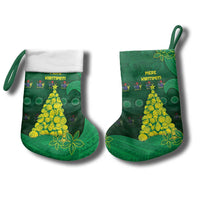 Cook Islands Christmas Stocking Seashell Xmas Tree Tribal Waves - Polynesian Pride