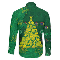 Cook Islands Christmas Family Matching Short Sleeve Bodycon Dress and Hawaiian Shirt Seashell Xmas Tree Tribal Waves DT05 - Polynesian Pride