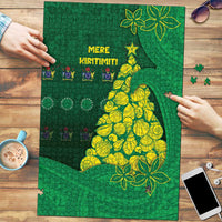 Cook Islands Christmas Puzzle Seashell Xmas Tree Tribal Waves - Polynesian Pride