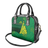 Cook Islands Christmas Shoulder Handbag Seashell Xmas Tree Tribal Waves - Polynesian Pride