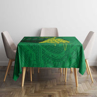 Cook Islands Christmas Tablecloth Seashell Xmas Tree Tribal Waves - Polynesian Pride