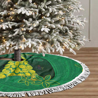 Cook Islands Christmas Tree Skirt Seashell Xmas Tree Tribal Waves - Polynesian Pride