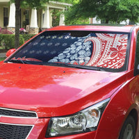 Wallis And Futuna Christmas Auto Sun Shade Seashell Xmas Tree Tribal Waves - Polynesian Pride