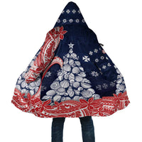 Wallis And Futuna Christmas Cloak Seashell Xmas Tree Tribal Waves - Polynesian Pride