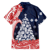 Wallis And Futuna Christmas Family Matching Mermaid Dress and Hawaiian Shirt Seashell Xmas Tree Tribal Waves DT05 - Polynesian Pride