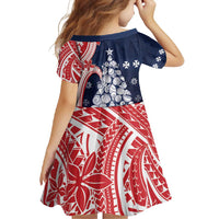 Wallis And Futuna Christmas Family Matching Off Shoulder Maxi Dress and Hawaiian Shirt Seashell Xmas Tree Tribal Waves - Polynesian Pride