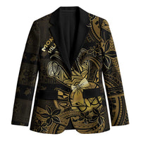 Niue Christmas Blazer Niuean Crab Xmas Tribal Waves - Polynesian Pride