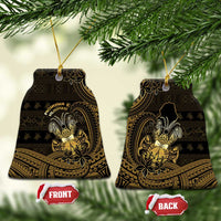 Niue Christmas Ceramic Ornament Niuean Crab Xmas Tribal Waves - Polynesian Pride