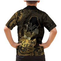 Niue Christmas Family Matching Mermaid Dress and Hawaiian Shirt Niuean Crab Xmas Tribal Waves - Polynesian Pride