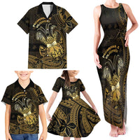 Niue Christmas Family Matching Tank Maxi Dress and Hawaiian Shirt Niuean Crab Xmas Tribal Waves DT05 - Polynesian Pride