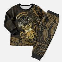 Niue Christmas Pajama Set Niuean Crab Xmas Tribal Waves - Polynesian Pride