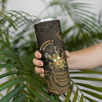 Niue Christmas Skinny Tumbler Niuean Crab Xmas Tribal Waves - Polynesian Pride