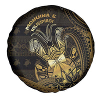 Niue Christmas Spare Tire Cover Niuean Crab Xmas Tribal Waves - Polynesian Pride