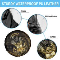 Niue Christmas Spare Tire Cover Niuean Crab Xmas Tribal Waves - Polynesian Pride