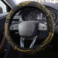 Niue Christmas Steering Wheel Cover Niuean Crab Xmas Tribal Waves - Polynesian Pride