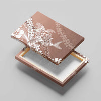 Hawaii Puakenikeni And Maile Lei Canvas Wall Art Brown Polynesian Shark Tattoo DT05