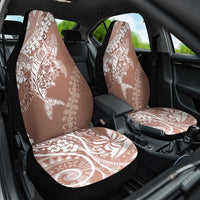 Hawaii Puakenikeni And Maile Lei Car Seat Cover Brown Polynesian Shark Tattoo DT05