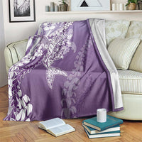 Hawaii Puakenikeni And Maile Lei Blanket Violet Polynesian Shark Tattoo DT05 Violet - Polynesian Pride